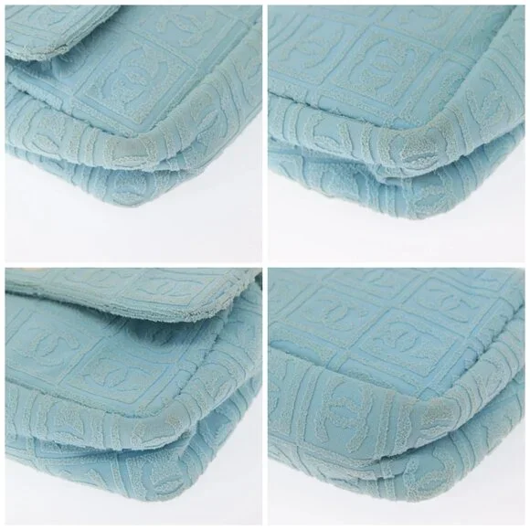 CHANEL Plastic Chain Shoulder Bag Pile Light Blue Silver CC Auth 158681V - Picture 16 of 16